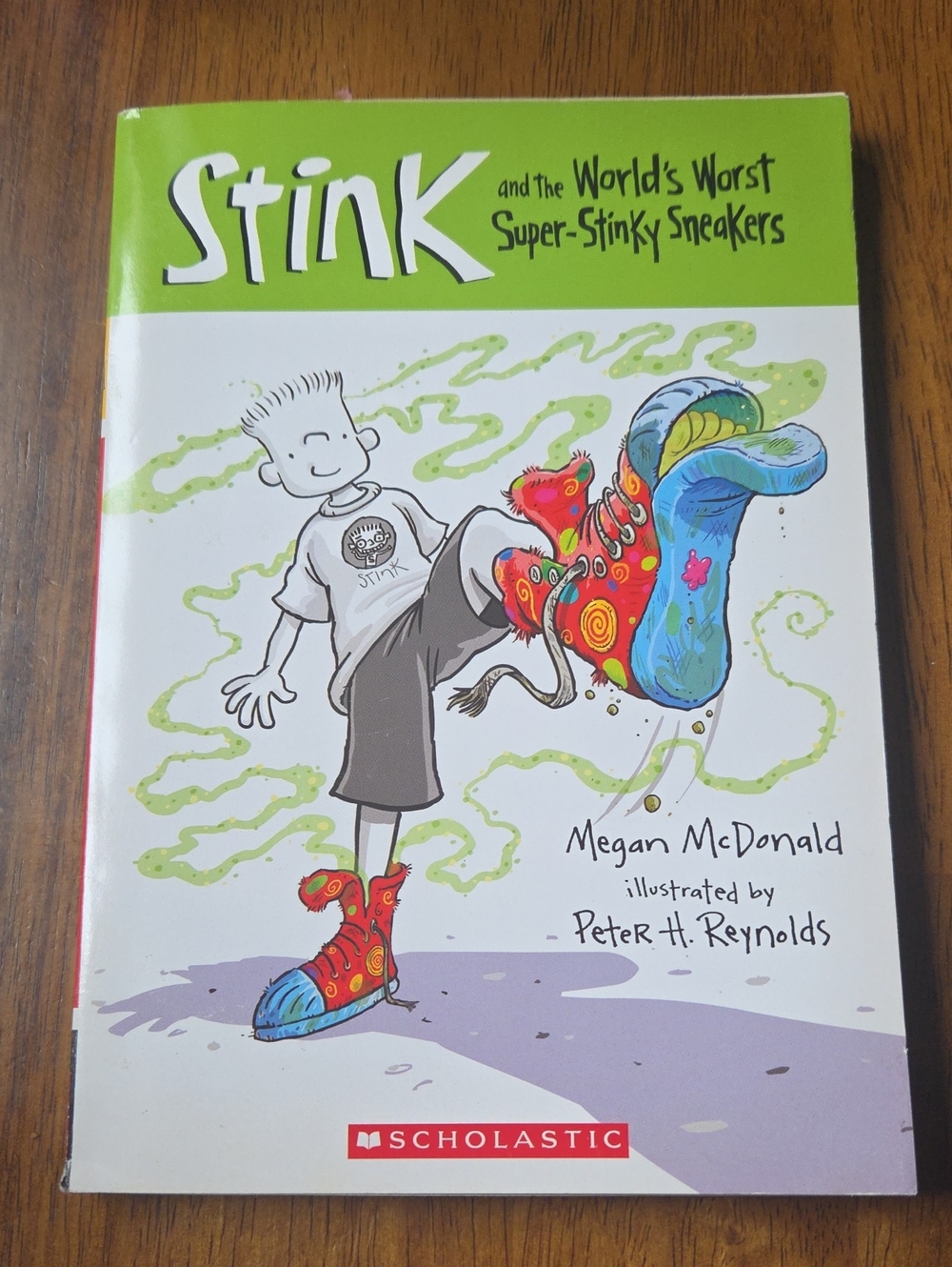 Kids Stinky Sneakers Book-Inspired Red & Blue Sneakers Tee